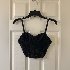 Black corset bra/crop top
